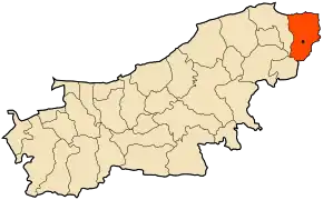 Poziția localității Afir