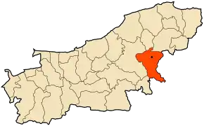 Poziția localității Naciria