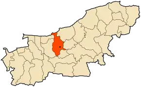 Poziția localității Thenia