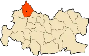 Poziția localității Lazharia