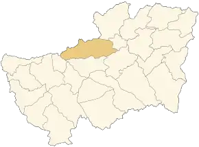 Localizarea comunei în cadrul provinciei