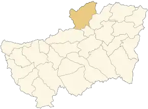 Localizarea comunei în cadrul provinciei