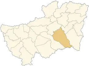 Localizarea comunei în cadrul provinciei