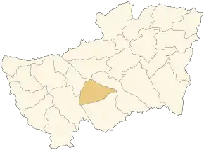 Localizarea comunei în cadrul provinciei