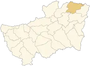 Localizarea comunei în cadrul provinciei