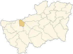 Localizarea comunei în cadrul provinciei