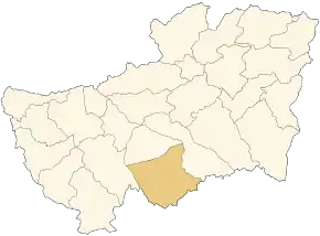 Localizarea comunei în cadrul provinciei