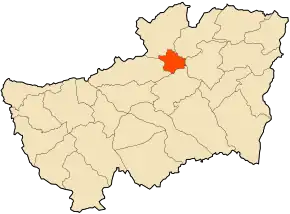 Θέση του Σουκ Αχράς στην ομώνυμη επαρχία