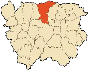 Poziția localității Arib