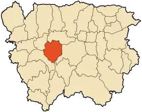 Poziția localității Bourached