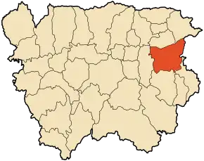 Poziția localității Djendel