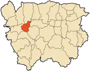 Poziția localității Rouina