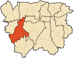 Poziția localității Rouina