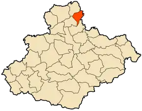 Poziția localității Mazouna