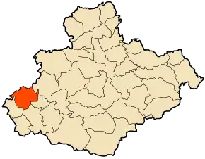 Poziția localității Yellel