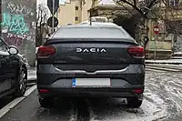 Partea din spate a Dacia Logan 2023