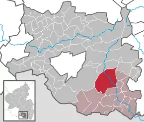 Poziția localității Dahn