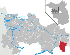 Poziția  Dallgow-Döberitz pe harta districtului Havelland