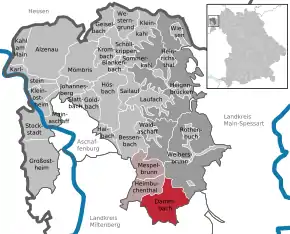 Poziția localității Dammbach