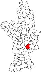 Amplasarea în cadrul județului