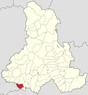 Localizare în cadrul județului