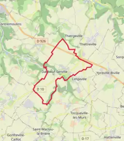 Poziția localității Daubeuf-Serville