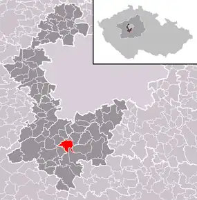 Poziția localității Davle