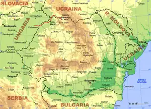 Hartă cu Calea ferată Debrețin–Sighetu Marmației