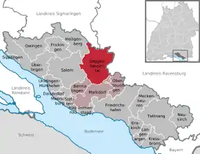 Poziția  Deggenhausertal pe harta districtului Bodenseekreis