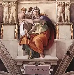 Michelangelo: Sibila din Delphi (Sibila Delfică) (Vatican, Capela Sixtină)