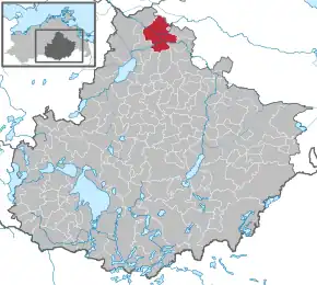 Poziția localității Demmin