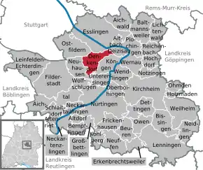 Poziția localității Denkendorf