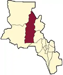 Poziția localității Departamentul Belén