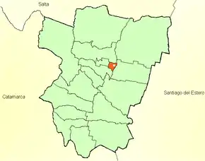 Poziția localității Tucumán