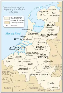 Localizarea Departamentului Ems-Occidental