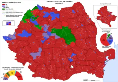 Apartenența politică a deputaților din fiecare circumscripție
