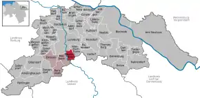 Poziția  Deutsch Evern pe harta districtului Lüneburg