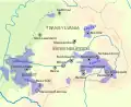 Zone tradițional germane din Transilvania (germană Siebenbürgen/Transsilvanien), Satu Mare (germană Sathmar) și Banat (germană Banat) în care germanii au deținut majoritatea etnică sau populații cu o pondere etnică semnificativă în trecut.