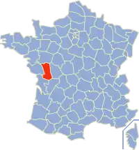 Poziția regiunii Deux-Sèvres