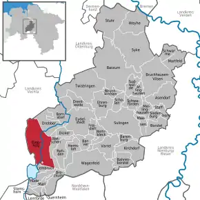 Poziția localității Diepholz