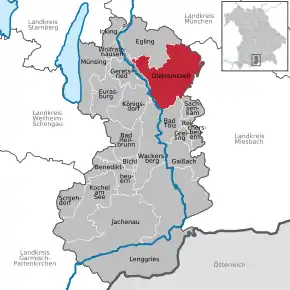 Poziția localității Dietramszell