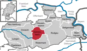 Poziția localității Dietzenbach