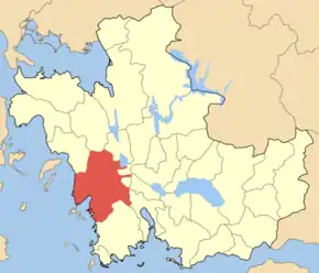 Poziția localității Astakos