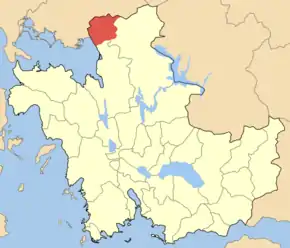 Poziția localității Menidi