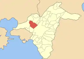 Poziția localității Peristerion