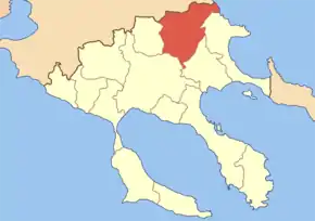 Poziția localității Arnaia