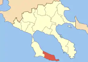 Poziția localității Pallini