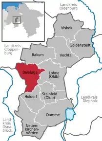 Poziția localității Dinklage