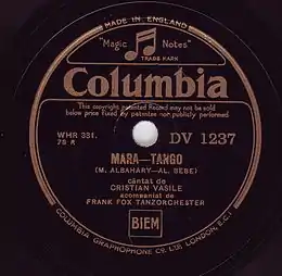 DV 1237: Cristian Vasile – Mara (tango)