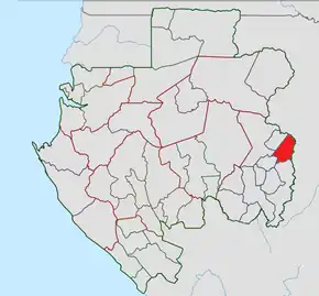 Poziția localității Djoue&nbsp;